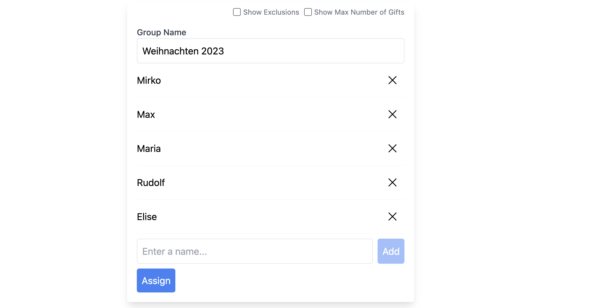 Screenshot of Weihnachtomat